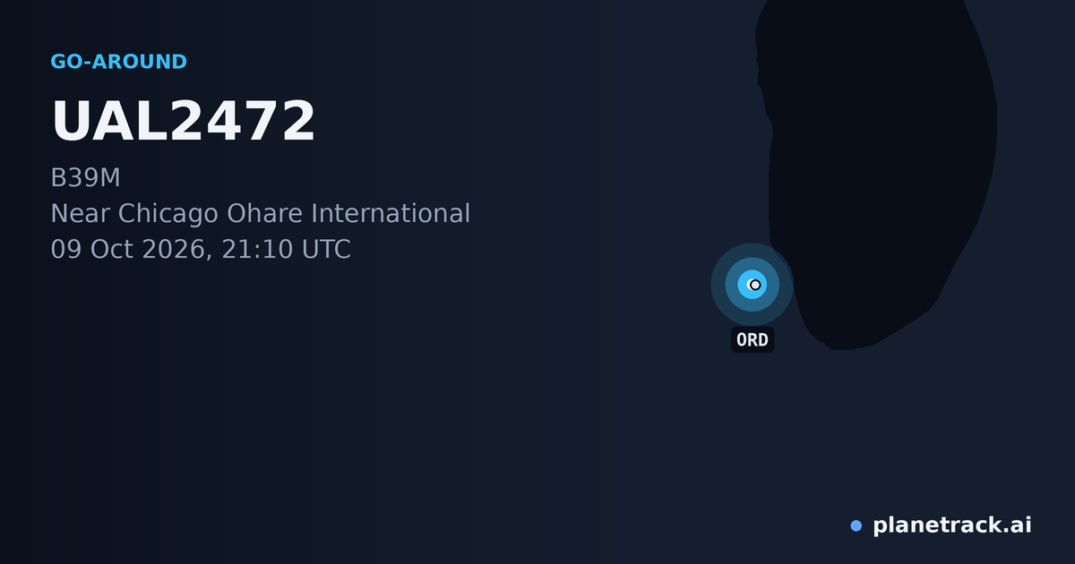 Map of where UAL2472's go-around happened
