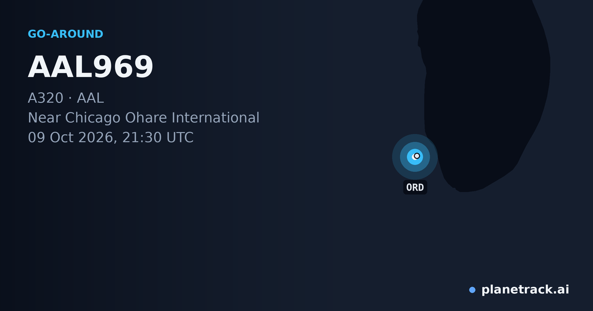 Map of where AAL969's go-around happened