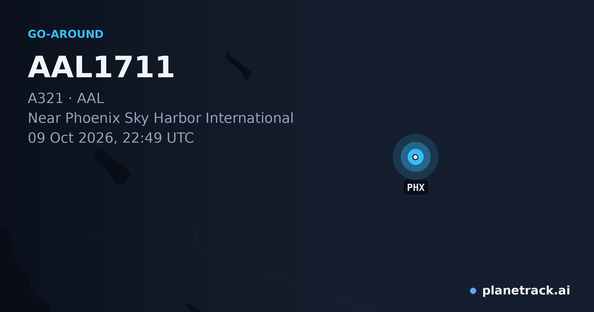 Map of where AAL1711's go-around happened