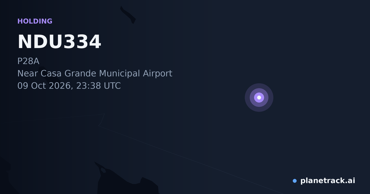 Map of where NDU334's holding pattern happened
