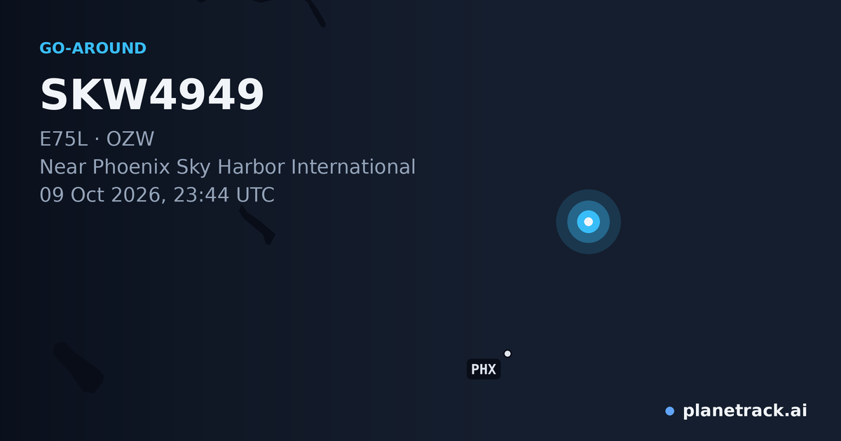 Map of where SKW4949's go-around happened