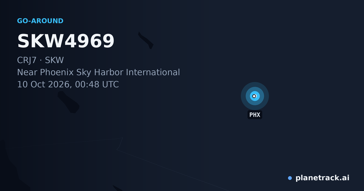 Map of where SKW4969's go-around happened