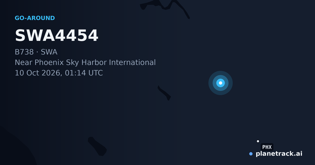 Map of where SWA4454's go-around happened