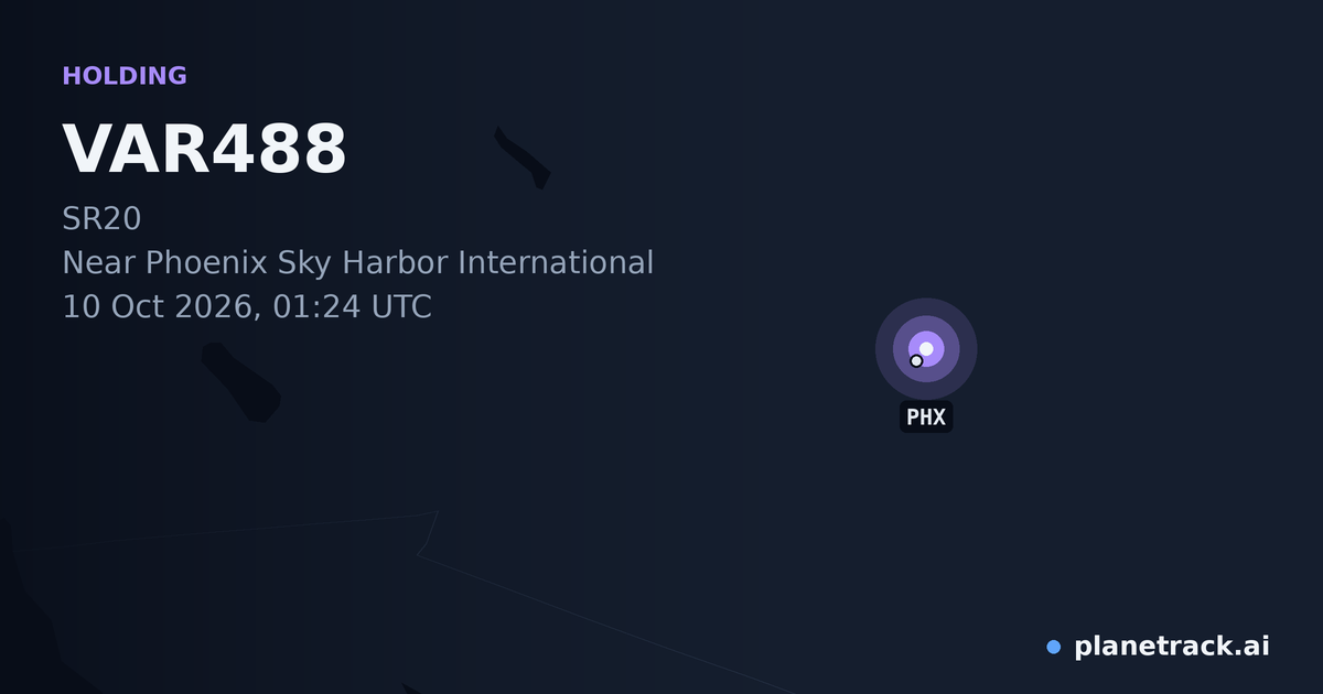 Map of where VAR488's holding pattern happened