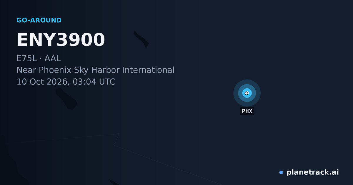 Map of where ENY3900's go-around happened
