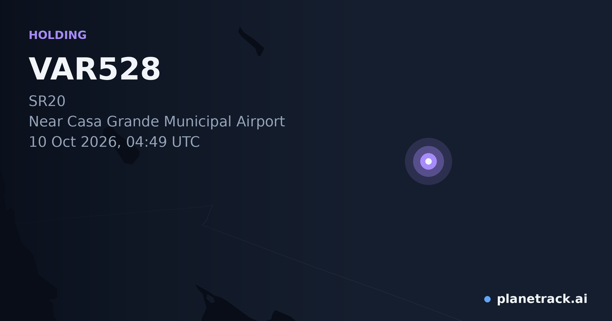 Map of where VAR528's holding pattern happened