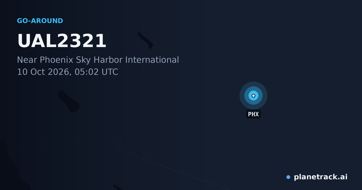 Map of where UAL2321's go-around happened