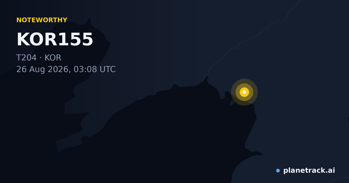 Map of where KOR155's special aircraft happened