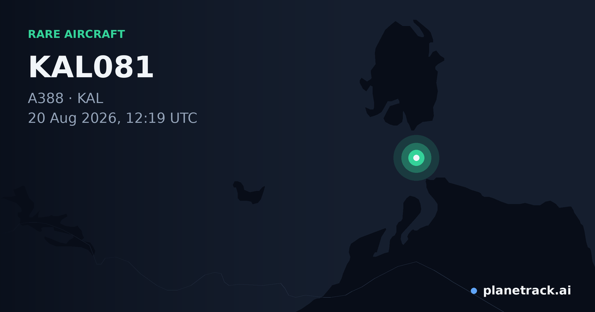 Map of where KAL081's rare aircraft happened