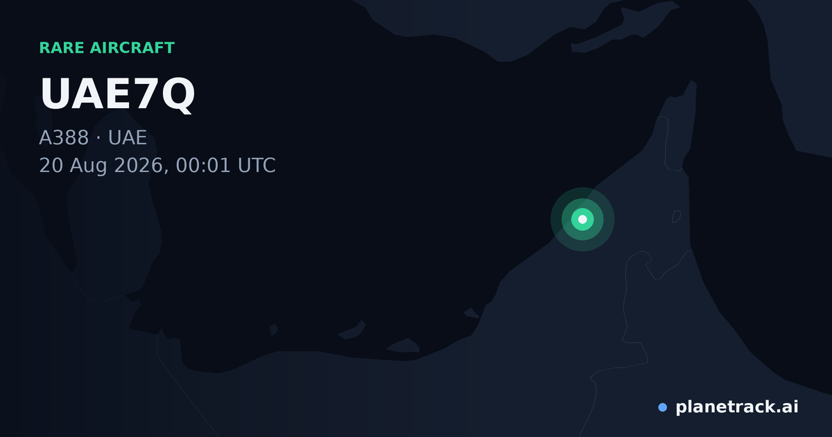 Map of where UAE7Q's rare aircraft happened