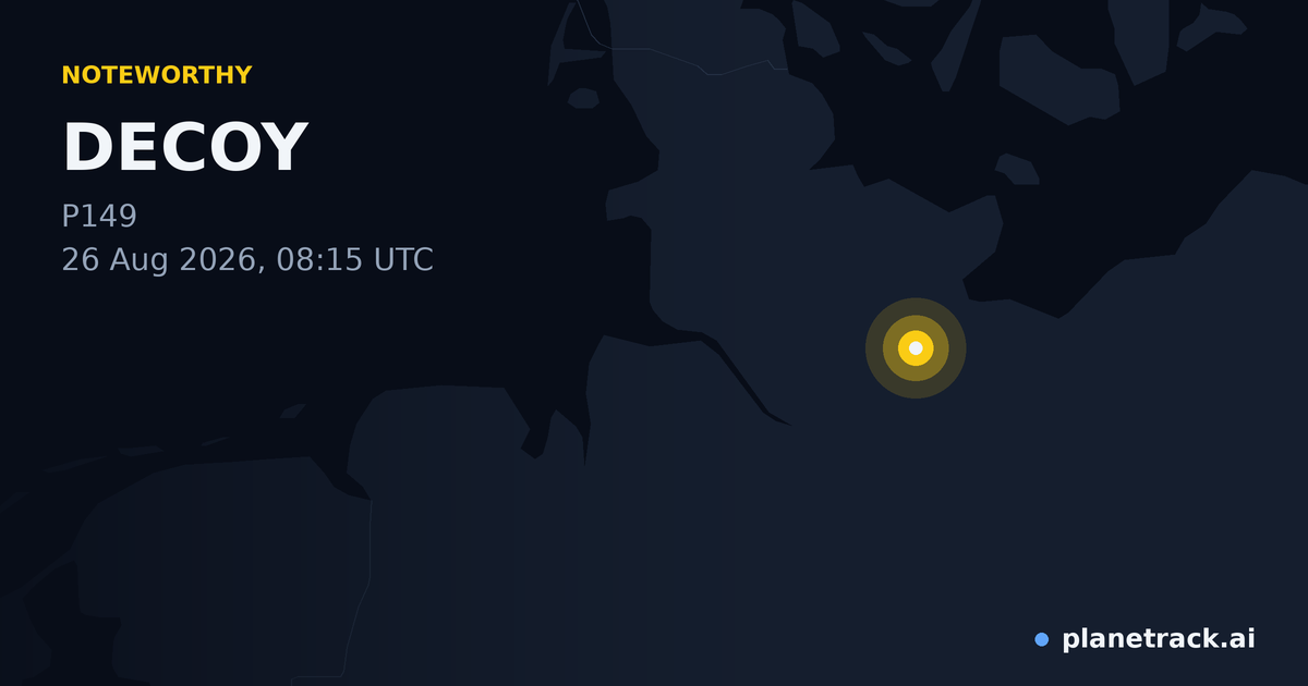 Map of where DECOY's special aircraft happened