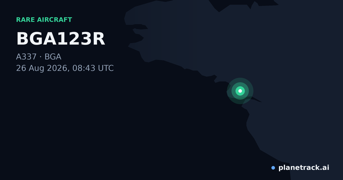 Map of where BGA123R's rare aircraft happened