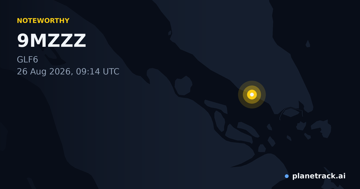 Map of where 9MZZZ's special aircraft happened