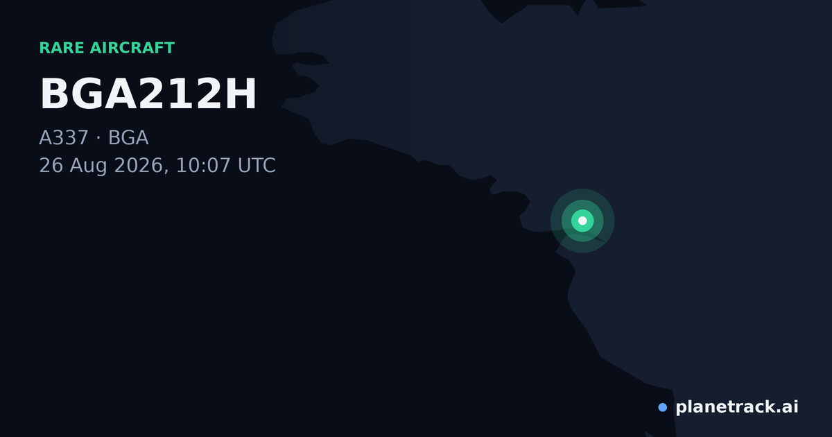 Map of where BGA212H's rare aircraft happened