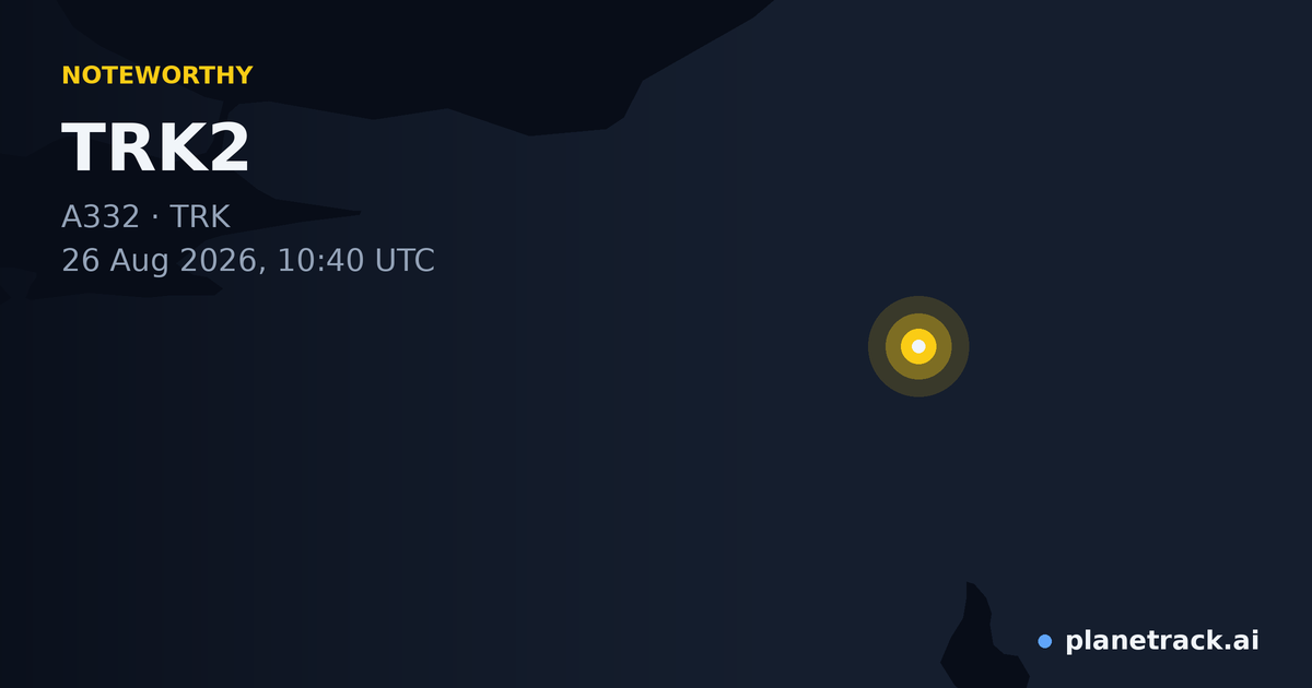 Map of where TRK2's special aircraft happened