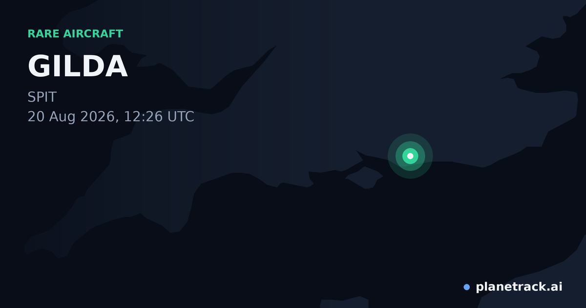 Map of where GILDA's rare aircraft happened
