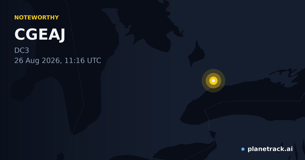 Map of where CGEAJ's special aircraft happened