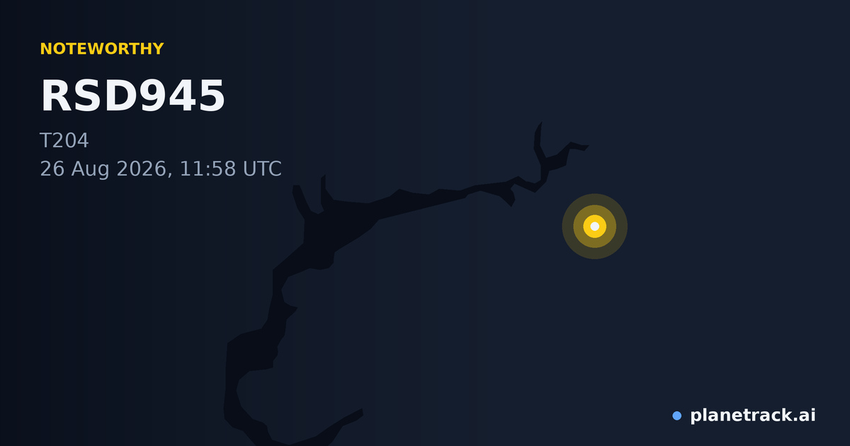 Map of where RSD945's special aircraft happened