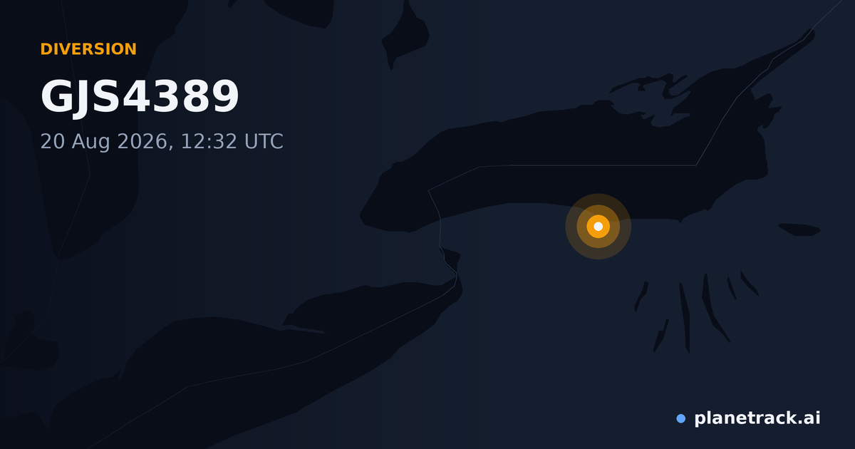 Map of where GJS4389's diversion happened