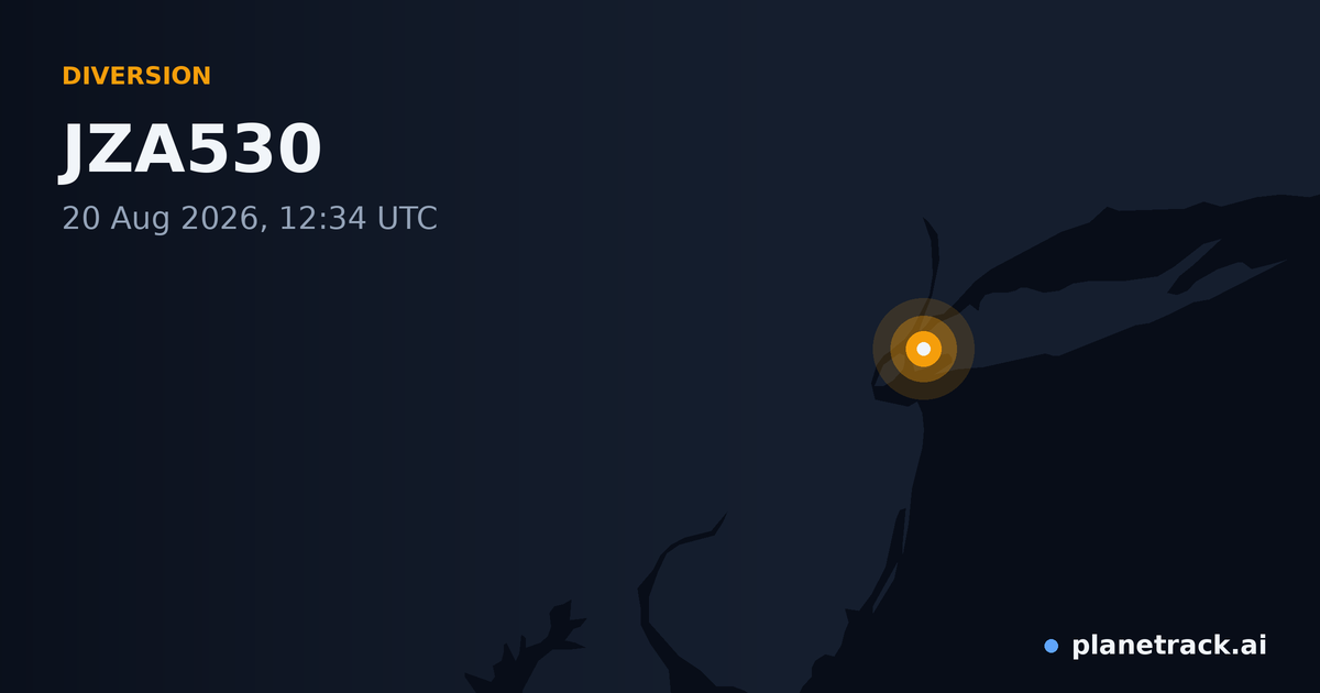 Map of where JZA530's diversion happened