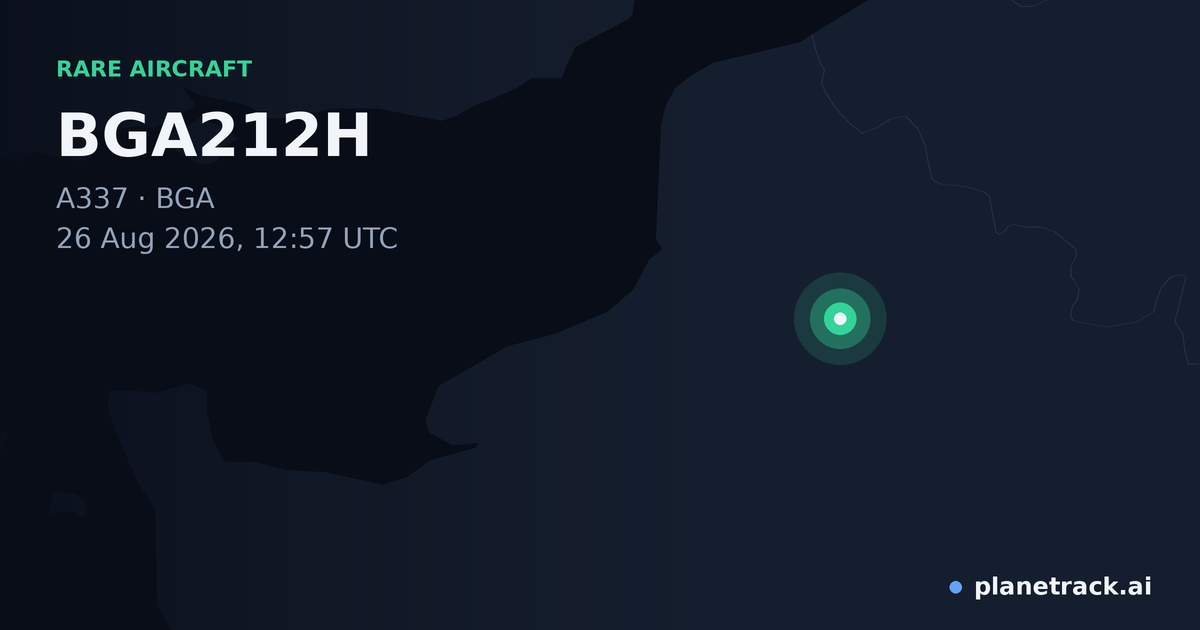 Map of where BGA212H's rare aircraft happened