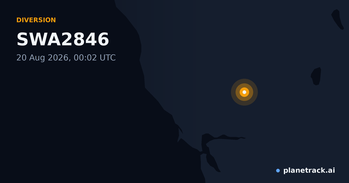 Map of where SWA2846's diversion happened