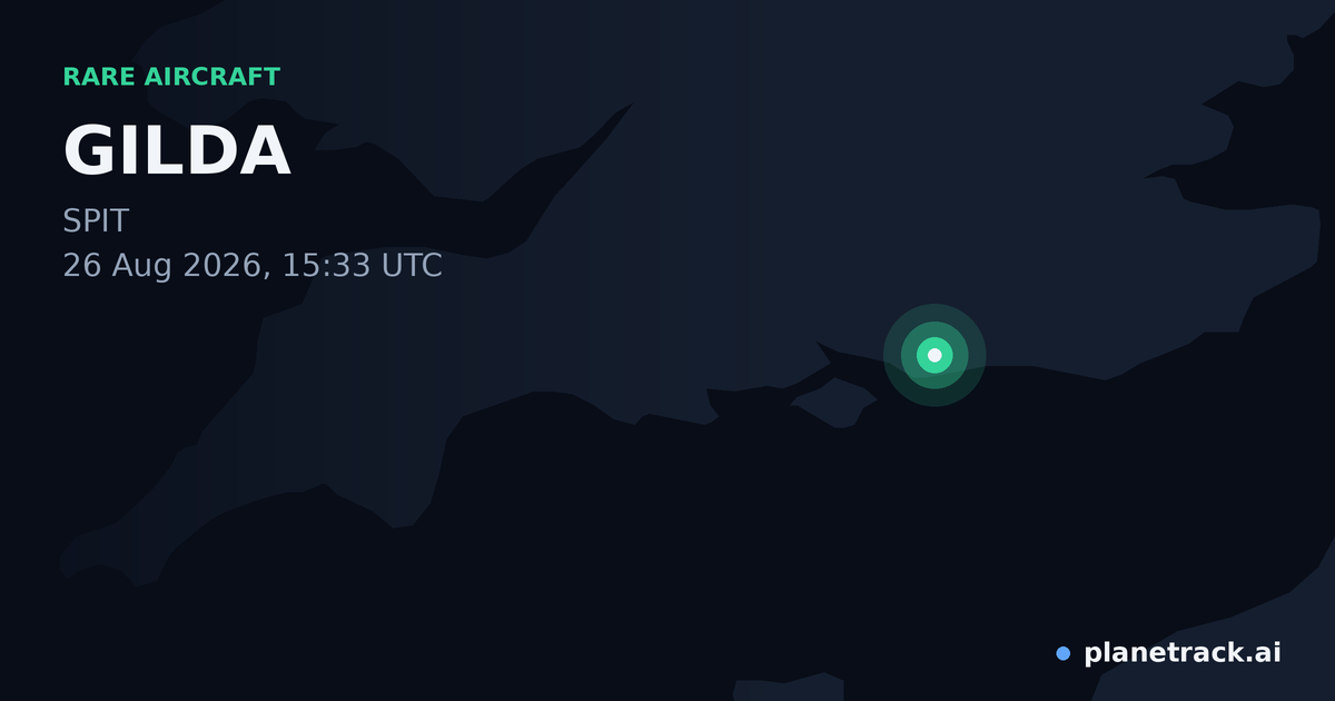 Map of where GILDA's rare aircraft happened