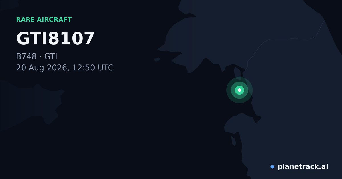 Map of where GTI8107's rare aircraft happened