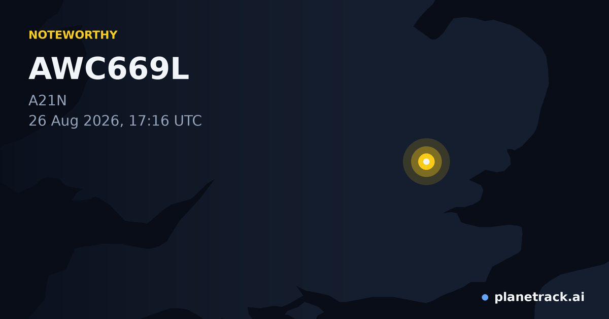 Map of where AWC669L's special aircraft happened