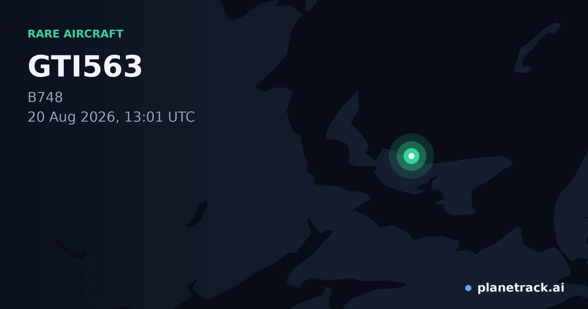 Map of where GTI563's rare aircraft happened