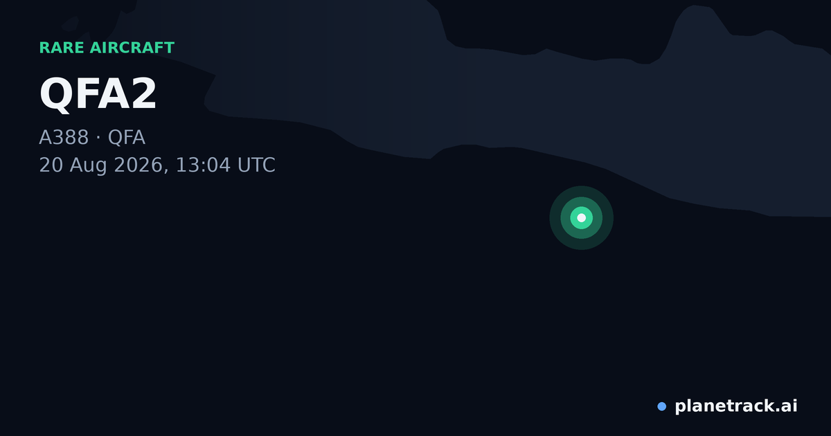 Map of where QFA2's rare aircraft happened