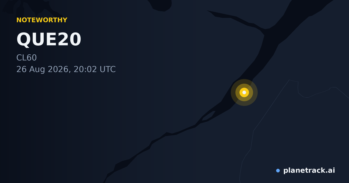 Map of where QUE20's special aircraft happened