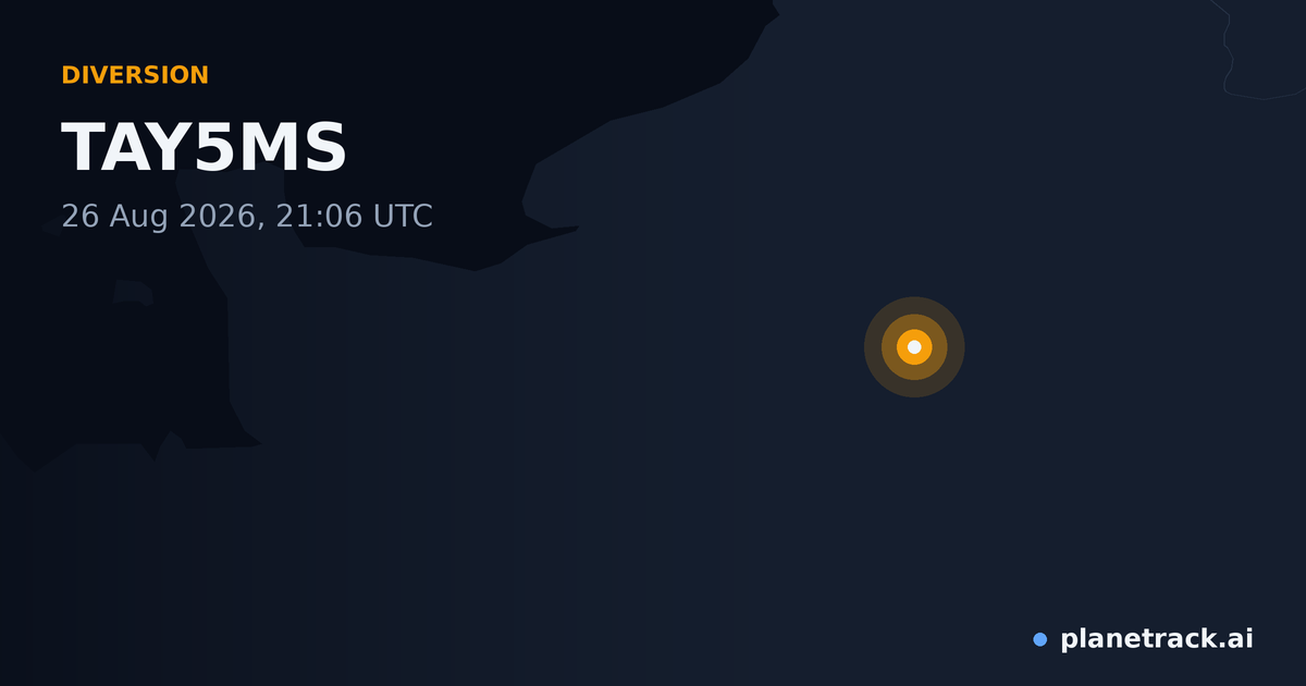 Map of where TAY5MS's diversion happened