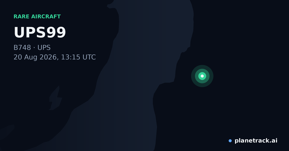 Map of where UPS99's rare aircraft happened
