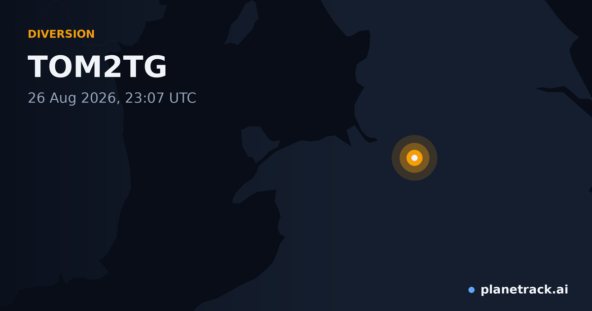 Map of where TOM2TG's diversion happened