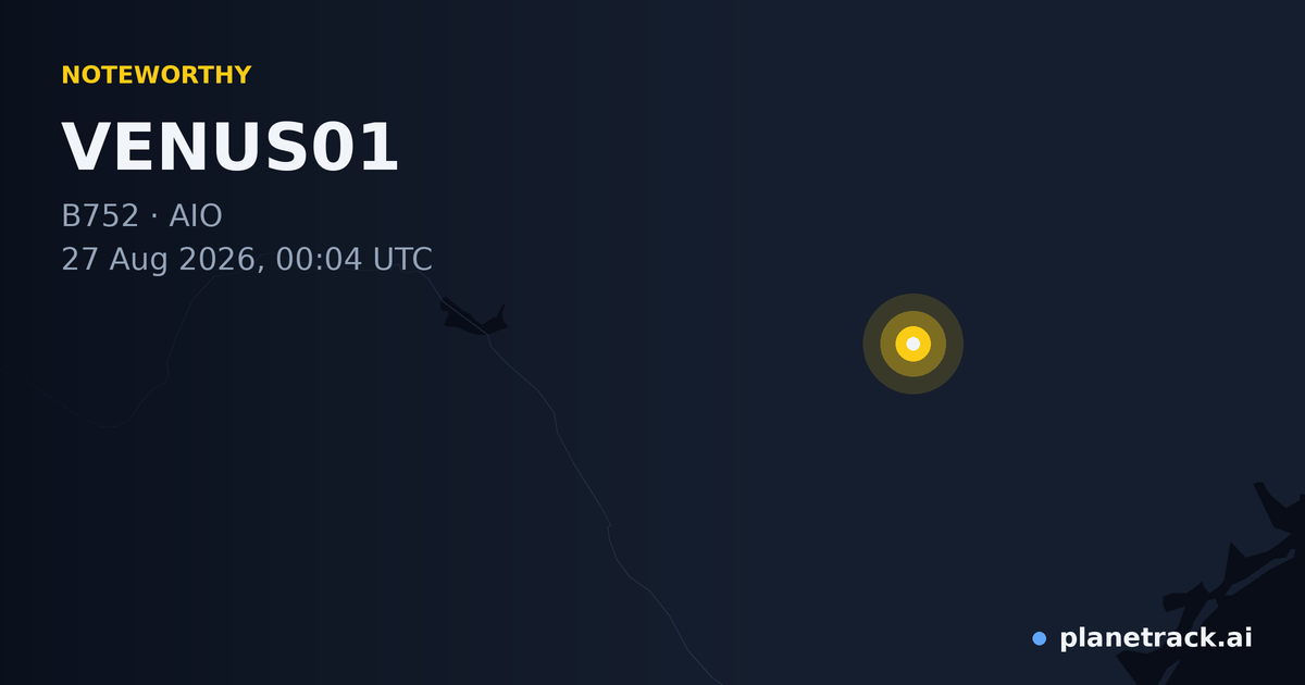 Map of where VENUS01's special aircraft happened