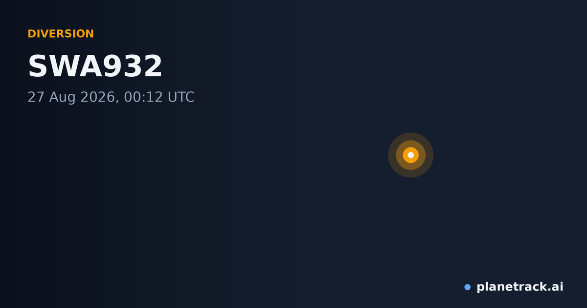Map of where SWA932's diversion happened