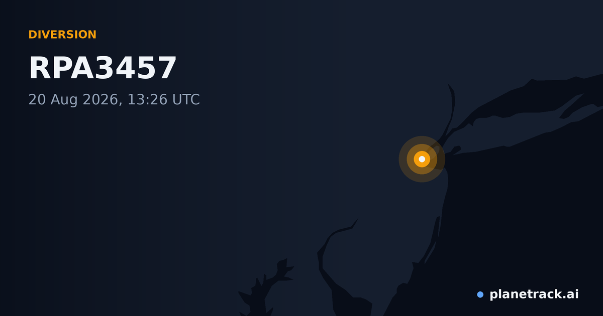 Map of where RPA3457's diversion happened