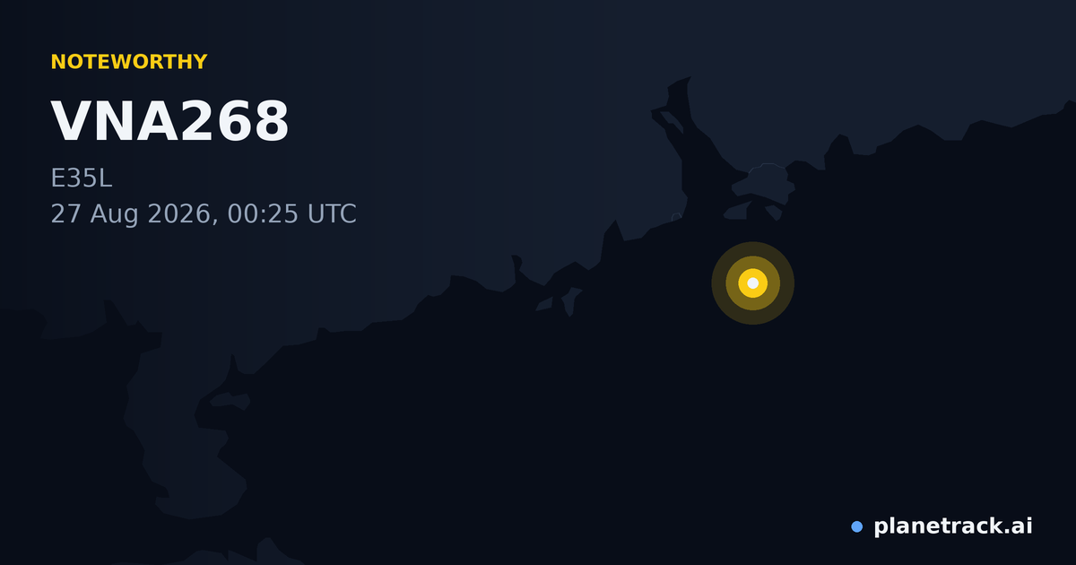 Map of where VNA268's special aircraft happened