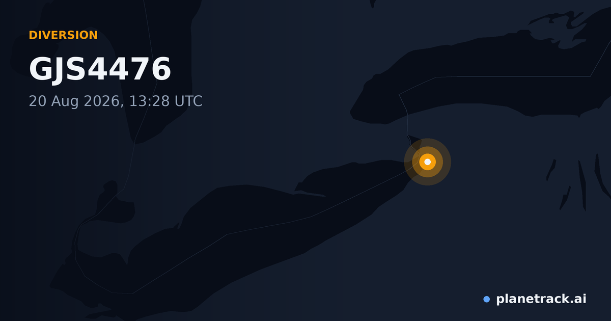 Map of where GJS4476's diversion happened
