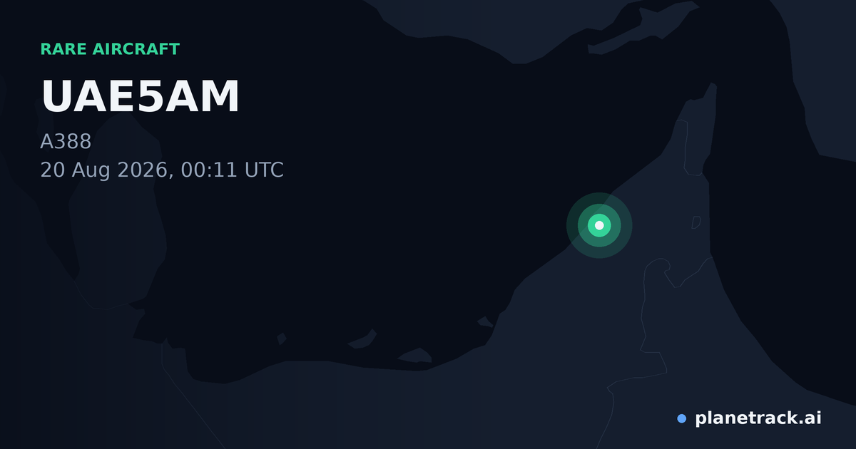 Map of where UAE5AM's rare aircraft happened