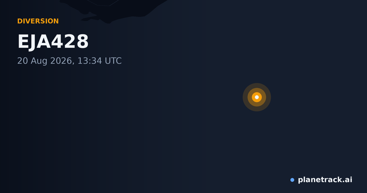 Map of where EJA428's diversion happened