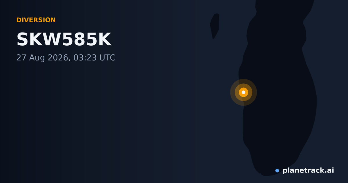 Map of where SKW585K's diversion happened