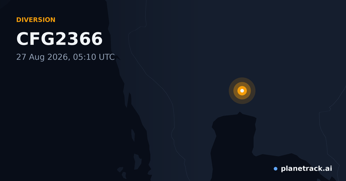 Map of where CFG2366's diversion happened