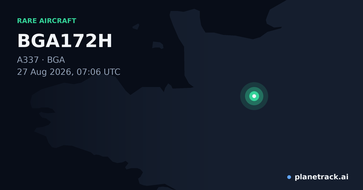 Map of where BGA172H's rare aircraft happened