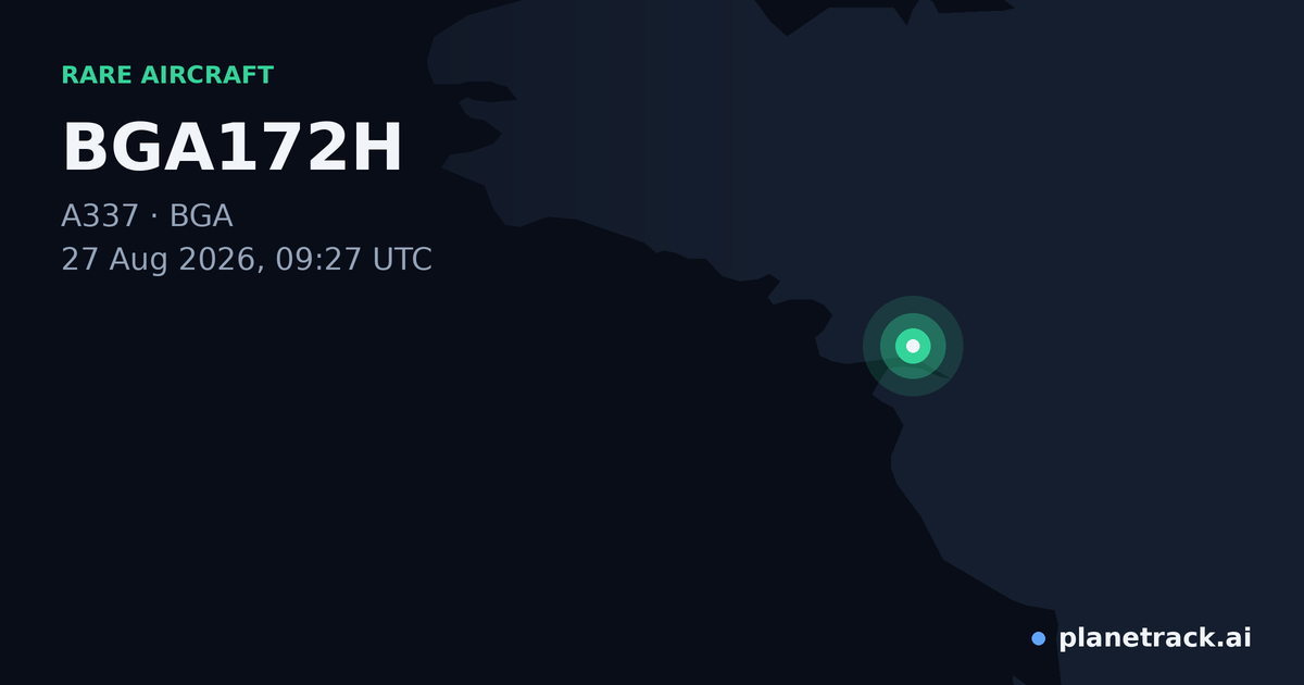 Map of where BGA172H's rare aircraft happened
