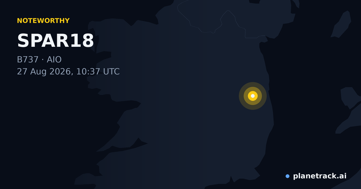 Map of where SPAR18's special aircraft happened