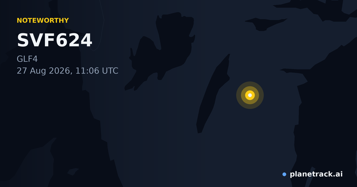 Map of where SVF624's special aircraft happened