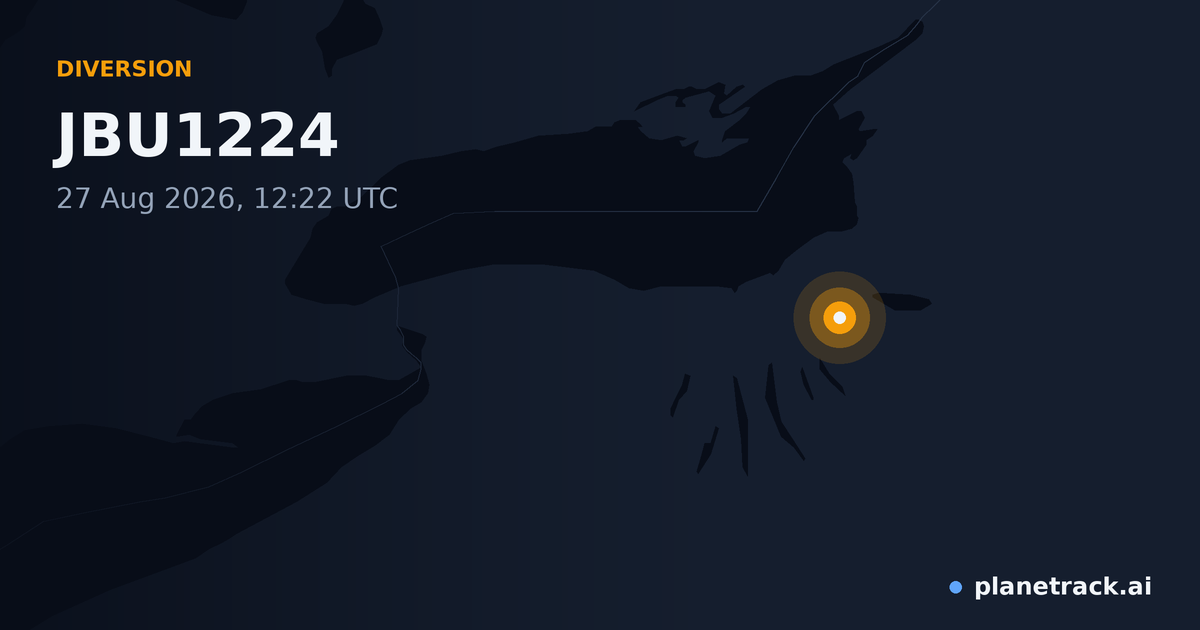 Map of where JBU1224's diversion happened