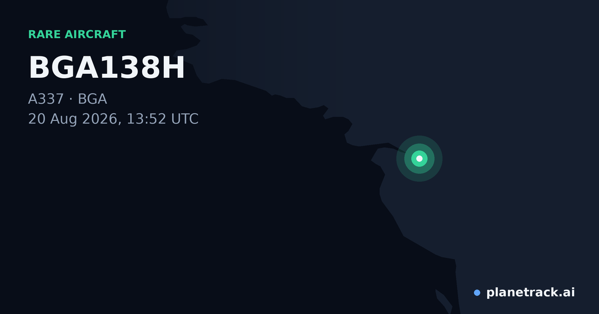 Map of where BGA138H's rare aircraft happened